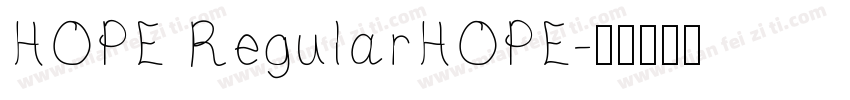 HOPE RegularHOPE字体转换